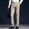 2024 New pure cotton casual pants for men, straight-leg loose men's pants, high-quality and versatile business no-iron trousers for men in autumn Specification image
